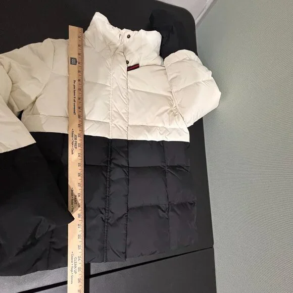 Tommy Hilfiger Womens Colorblock Puffer Jacket M Black & White Winter Coat - Picture 6 of 12